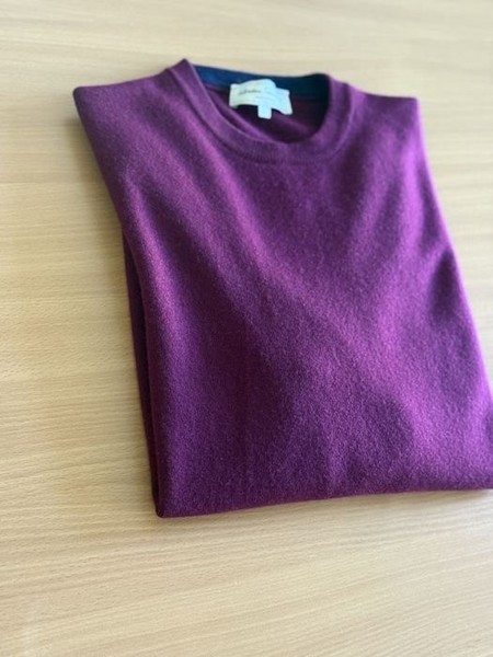 Men Salvatore Ferragamo Sweater Purple Cashmere 40