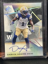 2021 Upper Deck CFL SP Game Used Darvin Adams Auto