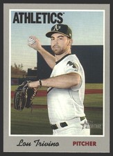 Lou Trivino #55 2019 Topps Heritage Oakland Athletics