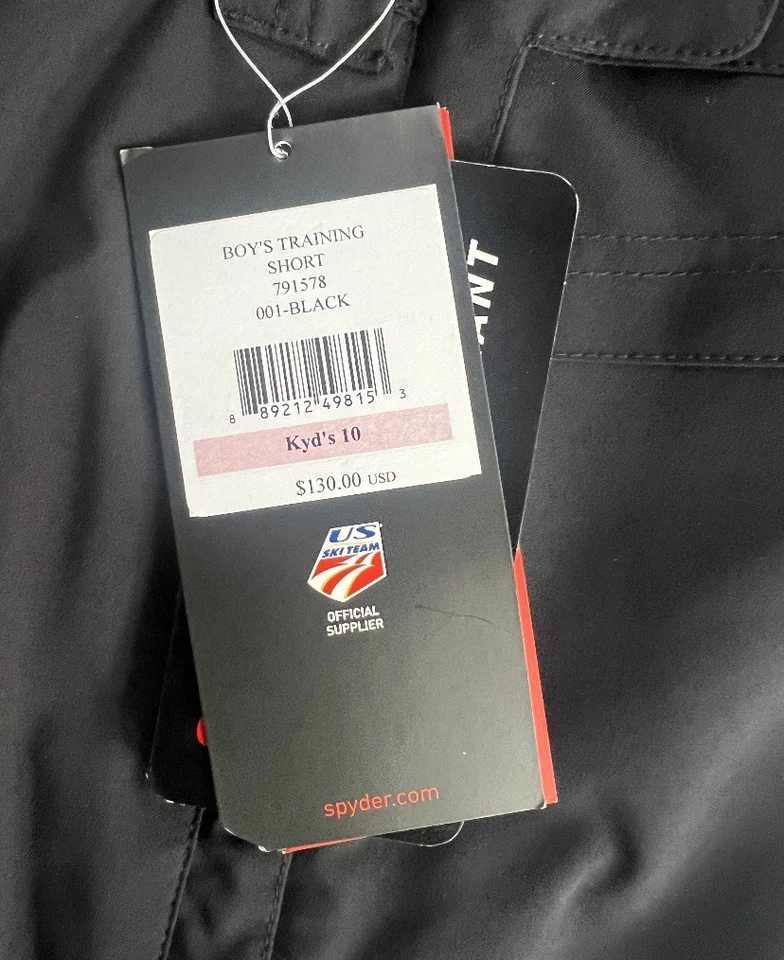 Calças/shorts de esqui Spyder novo com etiquetas crianças/meninos tamanho 10 - Imagem 2 de 4
