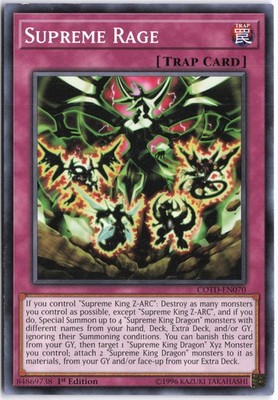 Yugioh - Supreme Rage COTD-EN070 1st Edition - Code of the Duelist