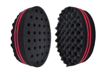 1-Pack Double-Sided Afro Hair Twist Sponge Brush  Curl & Coil Dread Locking Tool