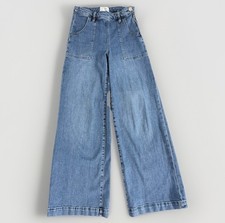Frame Sailor Patch Pocket Wide Leg Jeans Womens 26 High Rise Denim 298