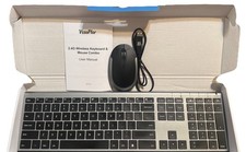 Vssoplor Slim Wireless Rechargeable Keyboard  Mouse Combo VK15-3 Black QWERTY