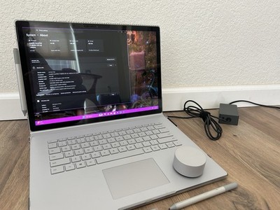 Microsoft Surface Book 2 15'' Touch i7-8650U 16GB 256GB SSD Win 11 Pro Silver