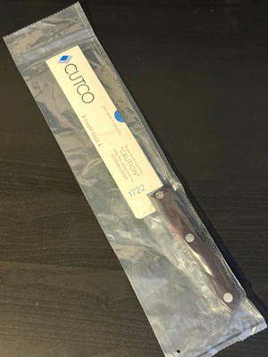 New Cutco 1722 Butcher Knife, 8 1/4  Blade, Classic Brown Handle, Made in USA