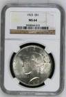 1923 Peace Silver Dollar $1 – NGC MS 64 – Bright White Uncirculated Coin