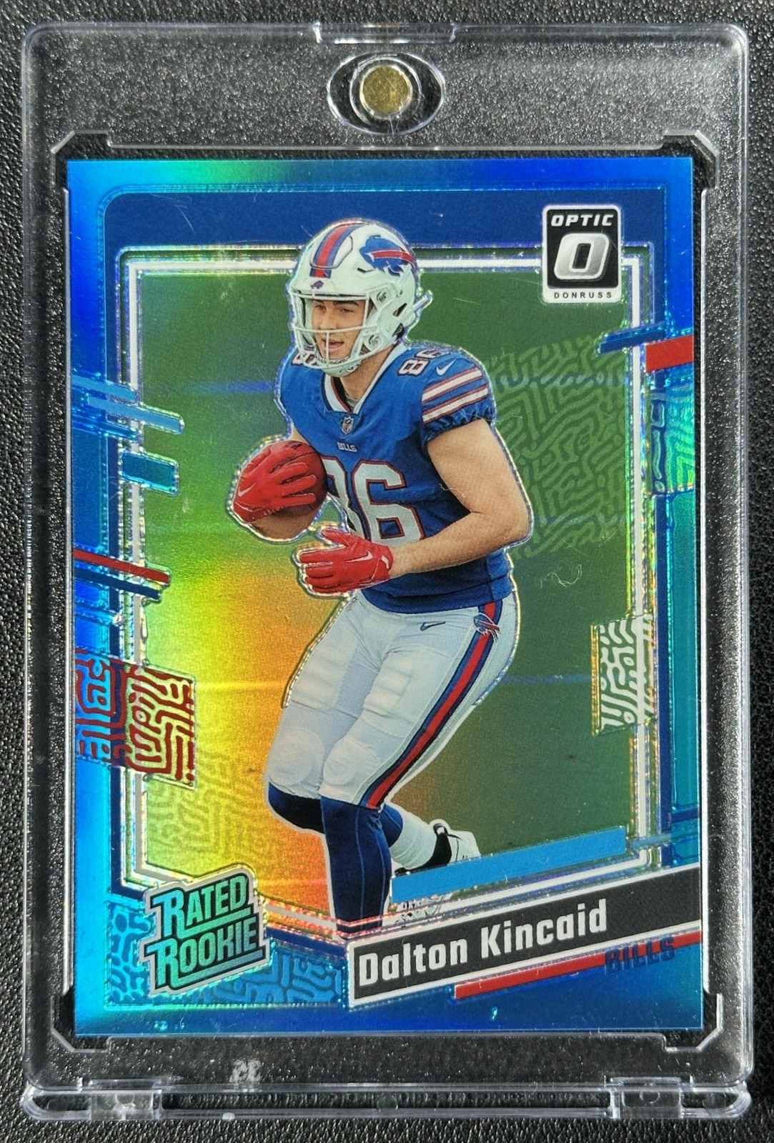 DALTON KINCAID 2023 PANINI DONRUSS OPTIC #211 AQUA PRIZM RC RATED ROOKIE 108/299
