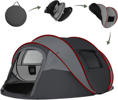 Instant Pop up Camping Tent, 4-6 Person Tents,Automatic Set up Tent in 3 Seconds