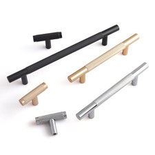 Kitchen Cabinet Door Handles Cupboard Drawer Interior Steel Knurled T Bar Handle
