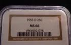 1955-D Washington Silver Quarter NGC MS66
