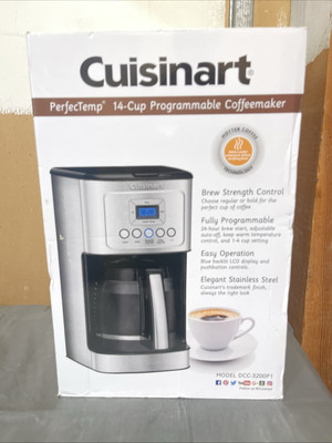 Cuisinart 14-Cup Programmable Coffeemaker DCC-3200P1 Hotter Coffee Strength Cont