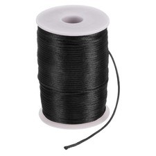 Satin Nylon Cord String 2.5mm 330 Feet for Macrame Chinese Knot Black