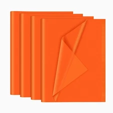 120 Sheets Orange Tissue Paper - 14 x 20 Inches, Wrapping Tissue Paper Bulk -...