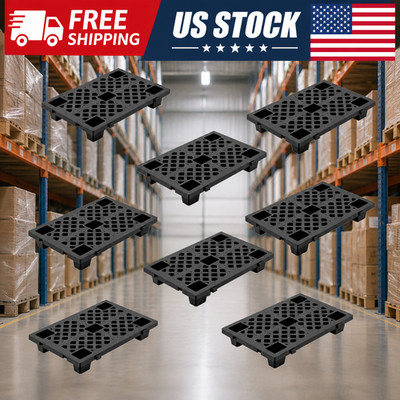 8 Pack 23.6''l Plastic for Storage, 2200 Lbs Capacity Ventilation Tray Pallets