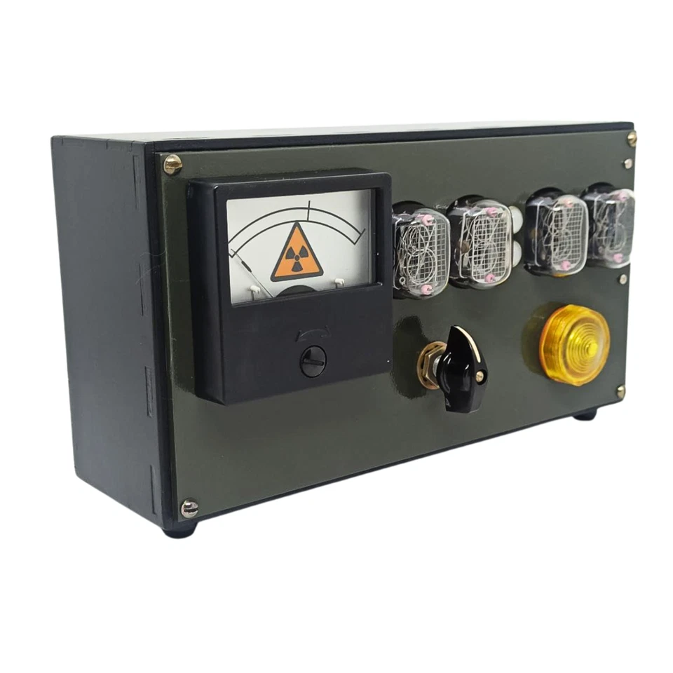 Metro 2033 Juego Nixie Tubo Reloj de Mesa con IN-12 Tubos Steampunk - Apocalipsis Foto 3 de 4