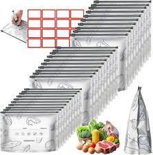 Reusable Aluminum Foil Sealable Storage Bags - Foil Sealable Bags for Food, Vege