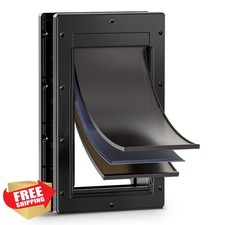 PETCOMING 3-Flap Dog Door Up to 45lb Insulated Magnetic Panel