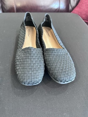 Comfortview Bethany Black Woven Flats - Women's Size 9 1/2 WW Wide New