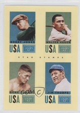 2014 Golden Age Star Stamps Gene Tunney Jim Thorpe Walter Hagen Bobby Jones 0a1
