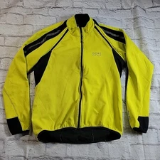 Gore Bike Wear Convertible Jacket Womens Sz Large Yellow/Black Phantom 2.0
