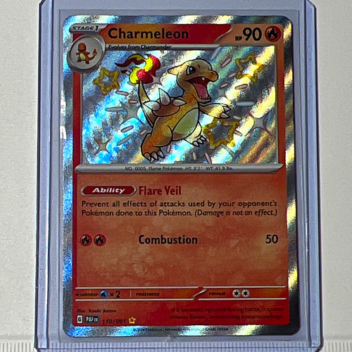 The Pokémon Company Charmeleon 110/091 Paldean Fates Rare Holo Shiny Eng HP 90