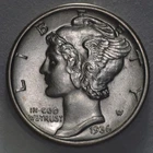 1936 10C FB Mercury Dime FBL