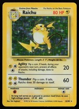 Raichu 14/102 Holo Rare Base Set Unlimited Pokemon English NM on eBay