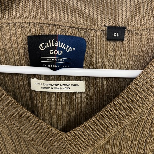 Vintage Callaway Golf Apparel Sweater Vest Mens XL Extra Fine Merino Wool - Picture 2 of 4