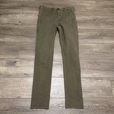 Prada Milano Mens Slim Fit Khaki Pants Olive Green Sz 44