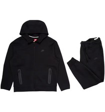 Nike Tech Fleece Full Zip Hoodie  Jogger Set Black Size Large