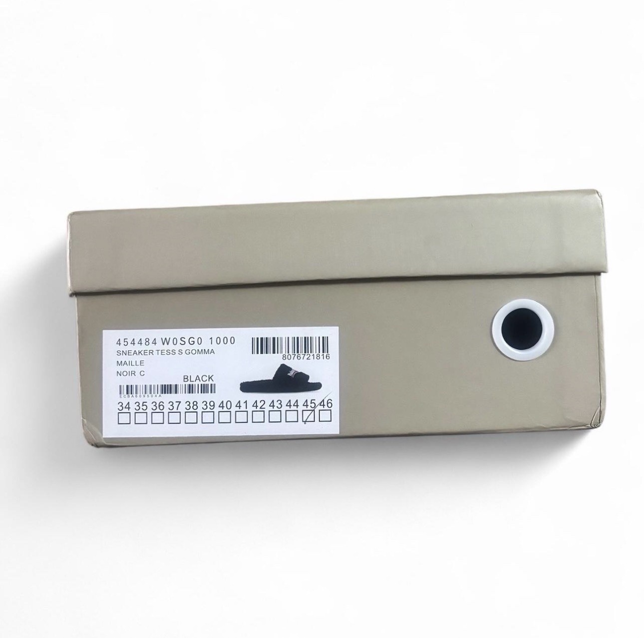 Balenciaga Slide Bouclé Black Men's Slippers Comfort EU 45 454484WOSGO1000 thumbnail 4