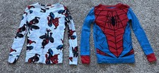 2 Spider-Man Boys Size 8 Long Sleeve Pajama Tops