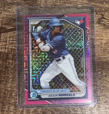 2024 Bowman Mega Box ARJUN NIMMALA 23/199 Fuchsia Ref GEM MINT 1st Bowman 