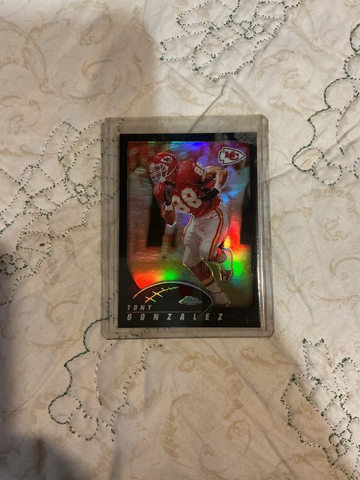 2002 Topps Chrome Black Refractors #113 Tony Gonzalez /599 Kansas City Chiefs