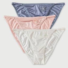 Women Satin Briefs Knickers Mulberry Silk Panties Ladies Breathable Underwear