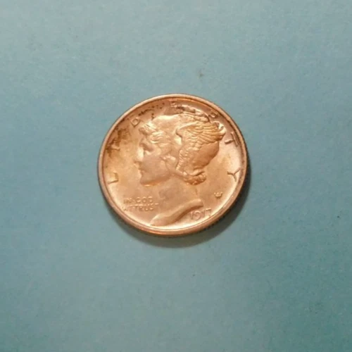 (High Grade) 1917 S Mercury Dime XF EF Extremely Fine See Split Bamds