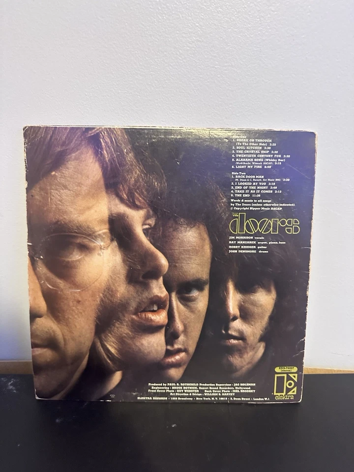 The Doors Self Titled LP 1967 Elektra EKS-74007 Red Label VG+ Early Pressing - Image 2 of 3