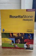 Rosetta Stone French Version 3 Level 1 2 CD-ROM Software Headset Included