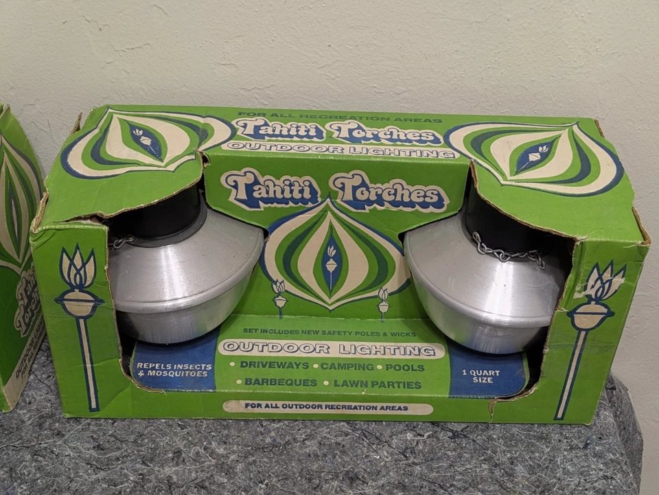 批量 2 件 复古 露台 大溪地提基 手电 户外 铝 Belco 中世纪 — 第 4/4 张图片