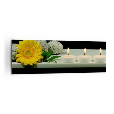 Cuadro Sobre Lienzo 160x50cm Cuadros Pared Spa flor vela piedra Wall Art Prints - Imagen 1 de 4
