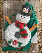 Dunkin Donuts Snowman Joy Collectible Ornament 2014 New In Box!