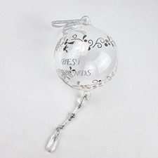 Best Friends Glass Christmas Ornament Hanging Ball Holiday Decoration