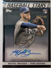 2020 Topps #BSA-MB Michael Brosseau Baseball Stars Autographs Black #/199