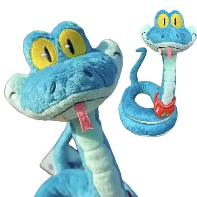 Blaue Schlange Plüschtier 55cm Stofftier Cartoon-Schlange Plüschblaues Stofftier