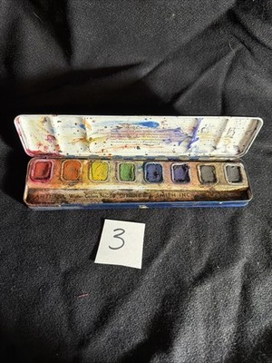 Vintage Artista Water Colors Tin By Binney & Smith Co. New York