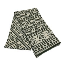 Jil Sander Green Jacquard Muffler Scarf Used Long 170cm