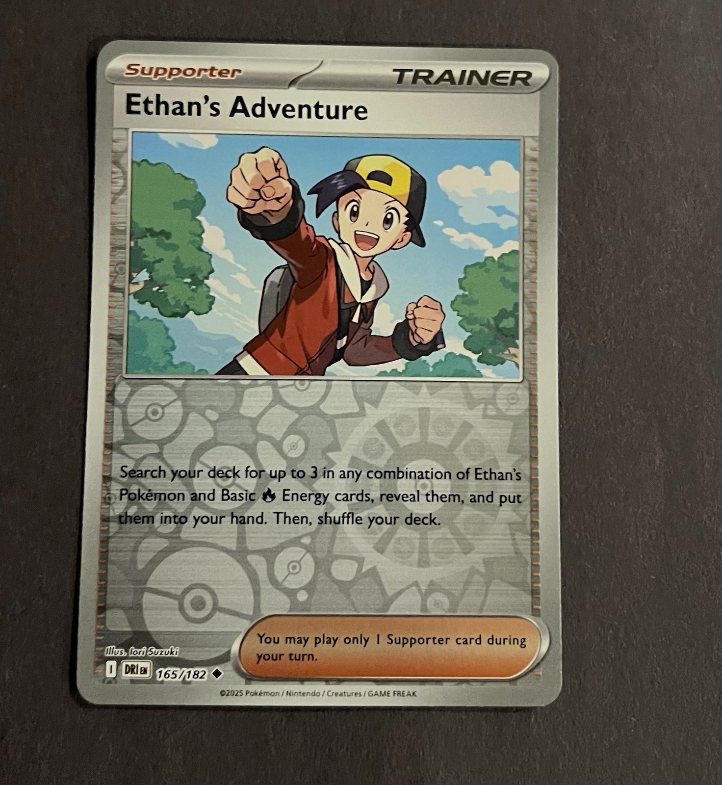Ethan's Adventure (Reverse Holo) - 165/182 - Destined Rivals -NM-Pokemon TCG