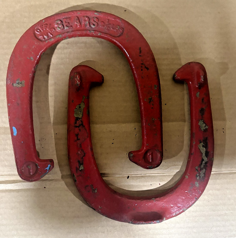 Vintage Sears  Forged Steel Official 2 1/2 lb Pitching Horseshoes