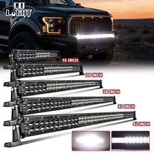 48 32 24 20 Led Light Bar Spot Flood Combo Off-road Truck Suv Roof Bumper